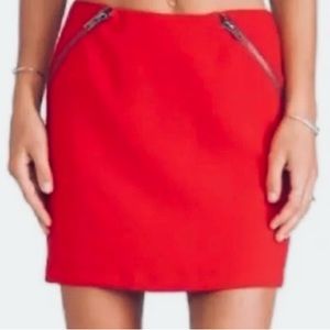 BCBG Red Mini Skirt Size 6